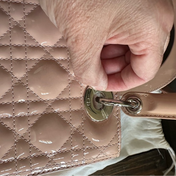 Dior Patent Cannage Medium Lady Dior Pink-COA included - Picture 7 of 16